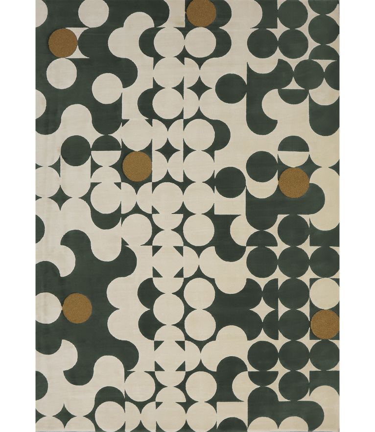 Yarsa Area Rug: Black, White and Brown Modern Design hand-tufted - Home'Society