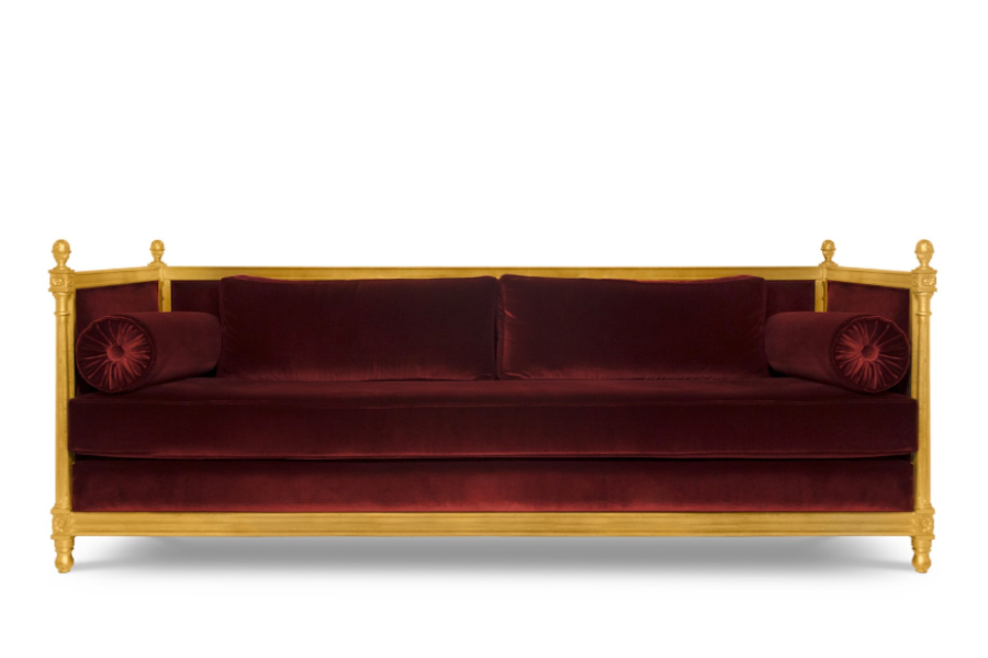 Malkiy Classic Sofa With A Modern Design Upholstered In Velvet