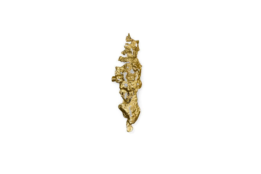 Cay Casted Brass Wall Sconce Nature-Inspired Modern Contemporary