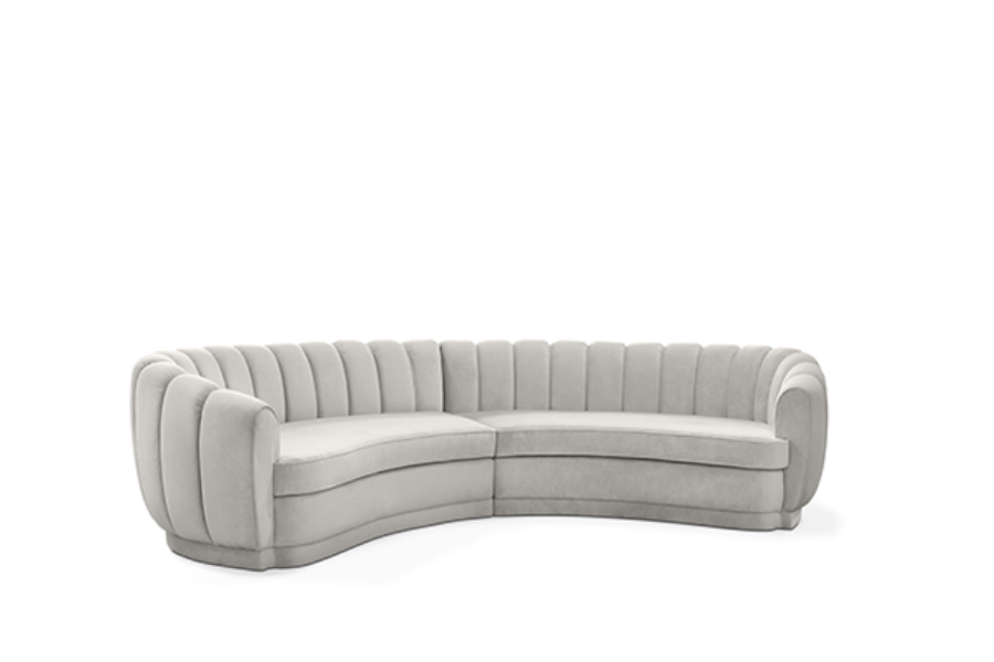 Pearl Round Two With A Modern Design Fully Upholstered In Velvet