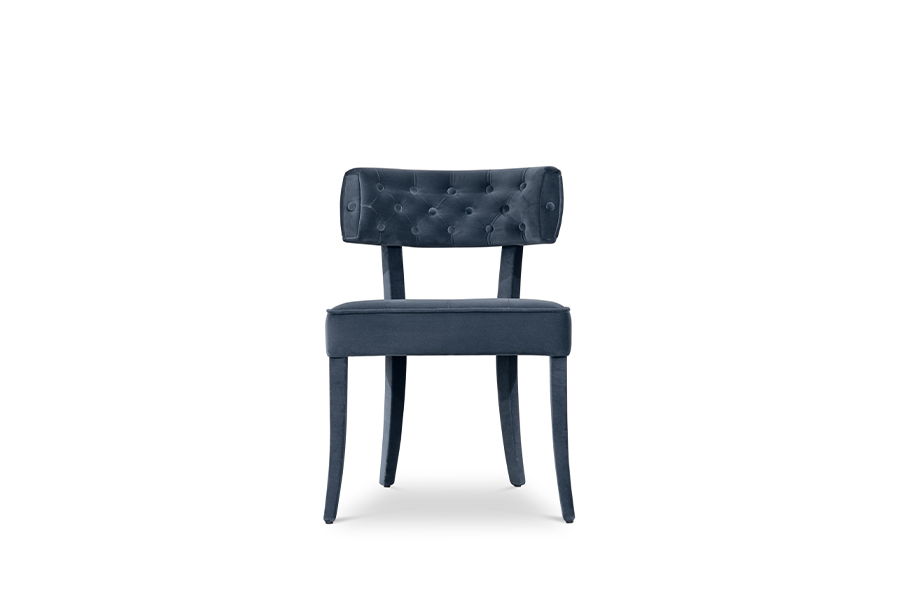 Zulu Button-Tufted Fully Upholstered Velvet Dining Chair Modern Contemporary
