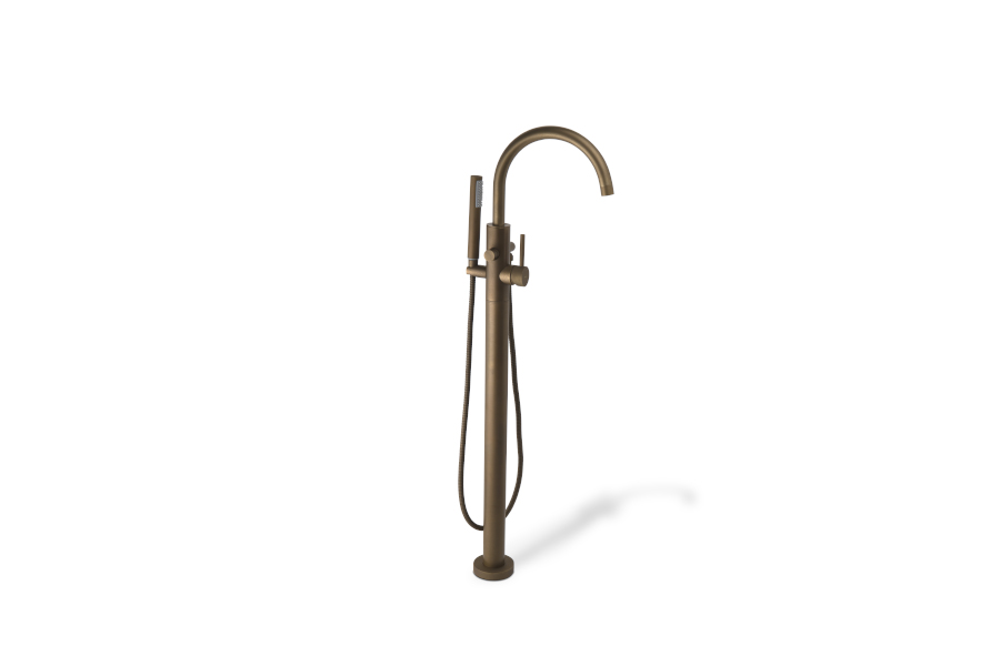 Pulse Floor Mounted Mixer Tap With Hand Shower With A Contemporary Design