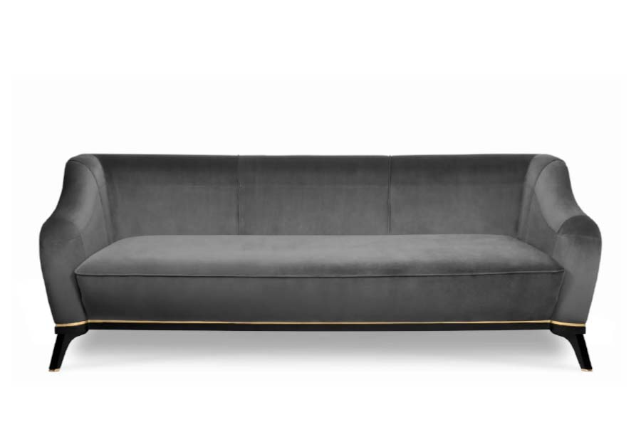 Saboteur Sofa Upholstered In Velvet With A Exquisite Design
