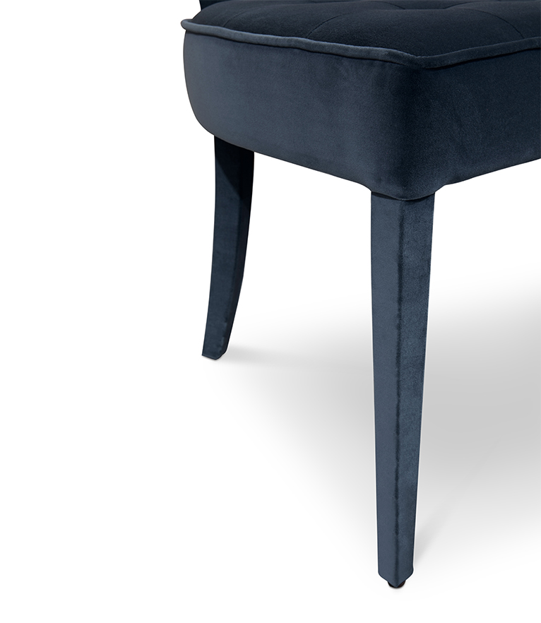 Zulu Dining Chair - Button-Tufted Fully Upholstered Velvet Modern Contemporary - Home'Society