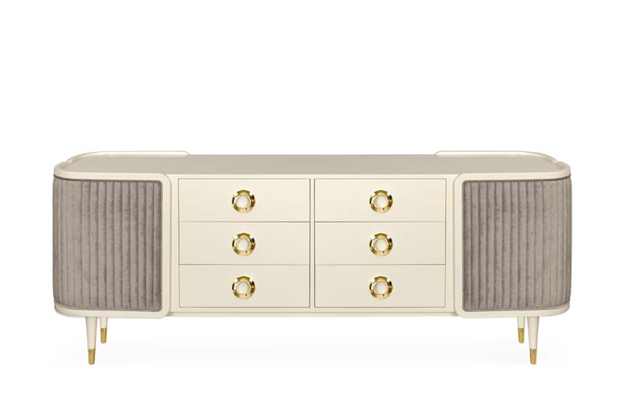Davis Sideboard With White Lacquered Wood