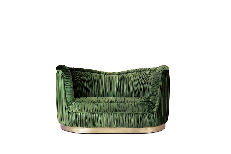 Dakota Single Sofa With A Modern Design Upholstered In Velvet