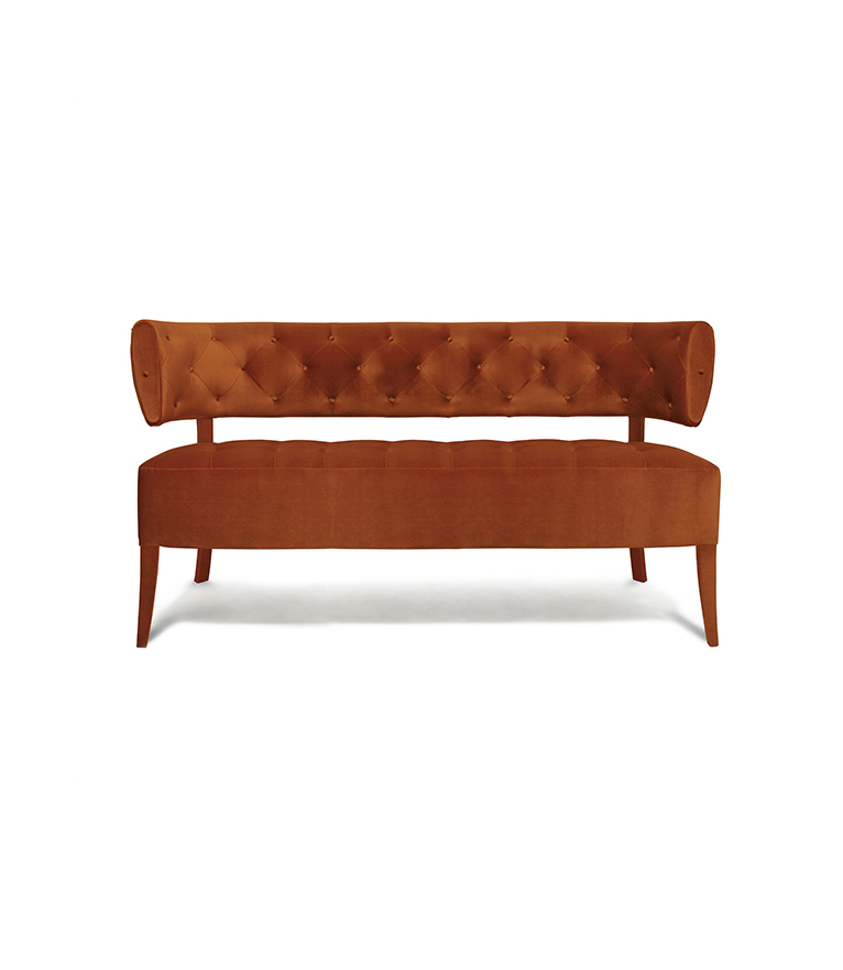 Zulu 2 Seat Sofa - With A Modern Design Fully Upholstered In Velvet - Home'Society