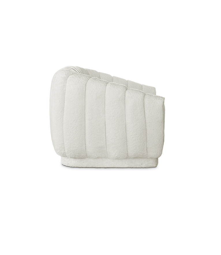 Oreas Single Sofa: Channel-Tufted in Fully Upholstered Velvet Contemporary - Home'Society