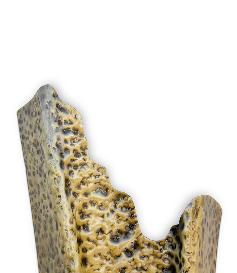Folio Wall Light - With A Modern Design Made In Hammered Aged Brass - Home'Society