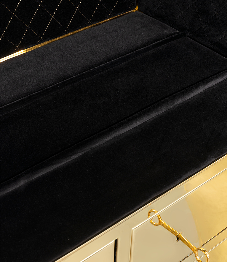 Millionaire Safe - Gold Luxury with Silver Plated Gear-Wheel - Home'Society