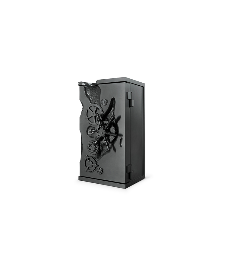 Millionaire Safe - Gold Luxury with Silver Plated Gear-Wheel - Home'Society