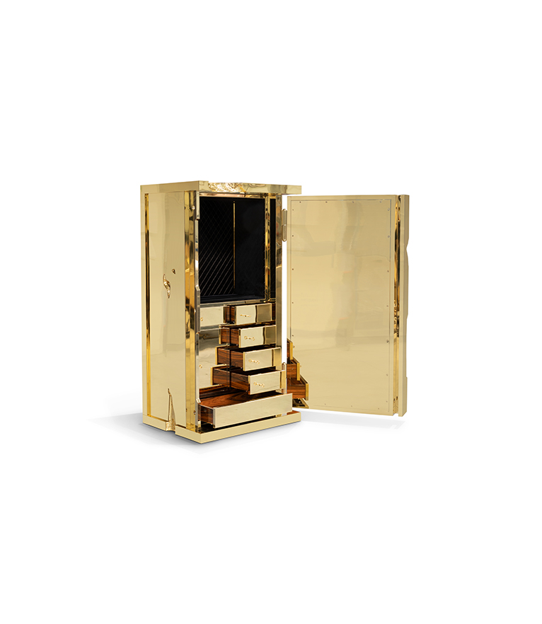 Millionaire Safe - Gold Luxury with Silver Plated Gear-Wheel - Home'Society