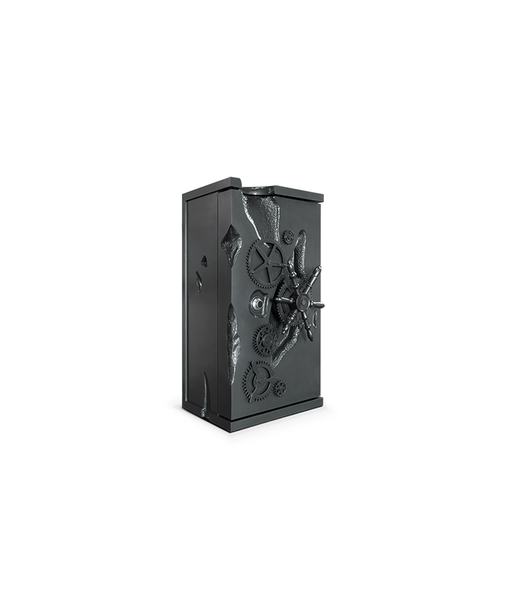 Millionaire Safe - Gold Luxury with Silver Plated Gear-Wheel - Home'Society