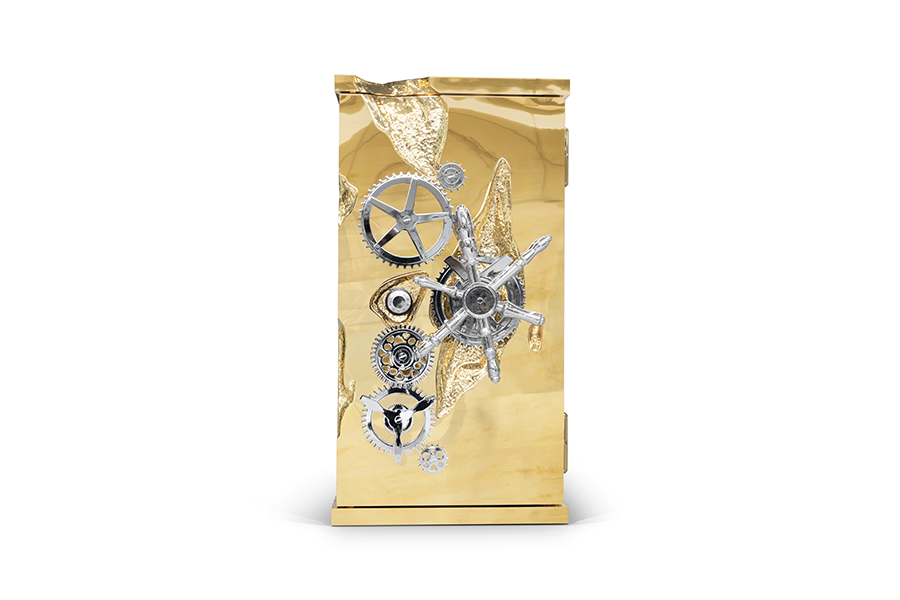Millionaire Safe - Gold Luxury with Silver Plated Gear-Wheel