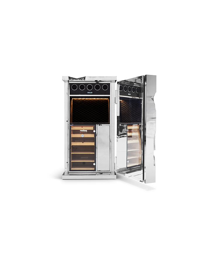 Millionaire Safe - Gold Luxury with Silver Plated Gear-Wheel - Home'Society