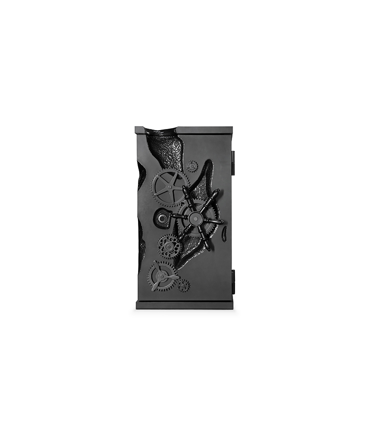 Millionaire Safe - Gold Luxury with Silver Plated Gear-Wheel - Home'Society
