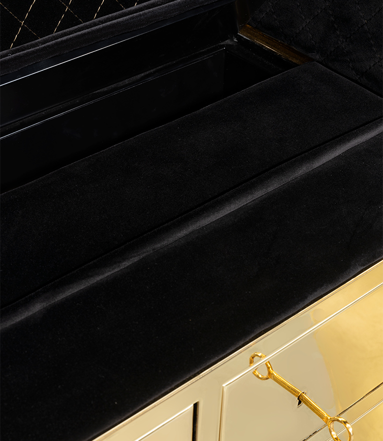 Millionaire Safe - Gold Luxury with Silver Plated Gear-Wheel - Home'Society