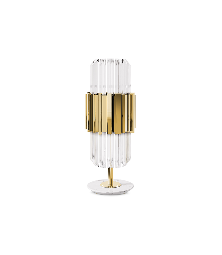 Empire Table Lamp - With Crystal Glass Tubes - Home'Society