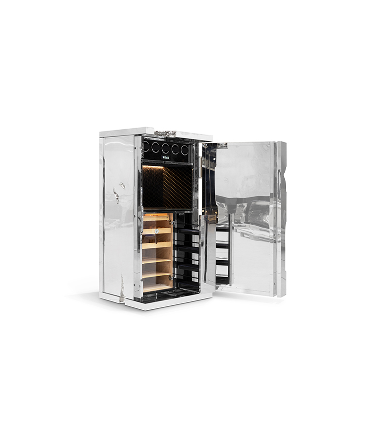 Millionaire Safe - Gold Luxury with Silver Plated Gear-Wheel - Home'Society