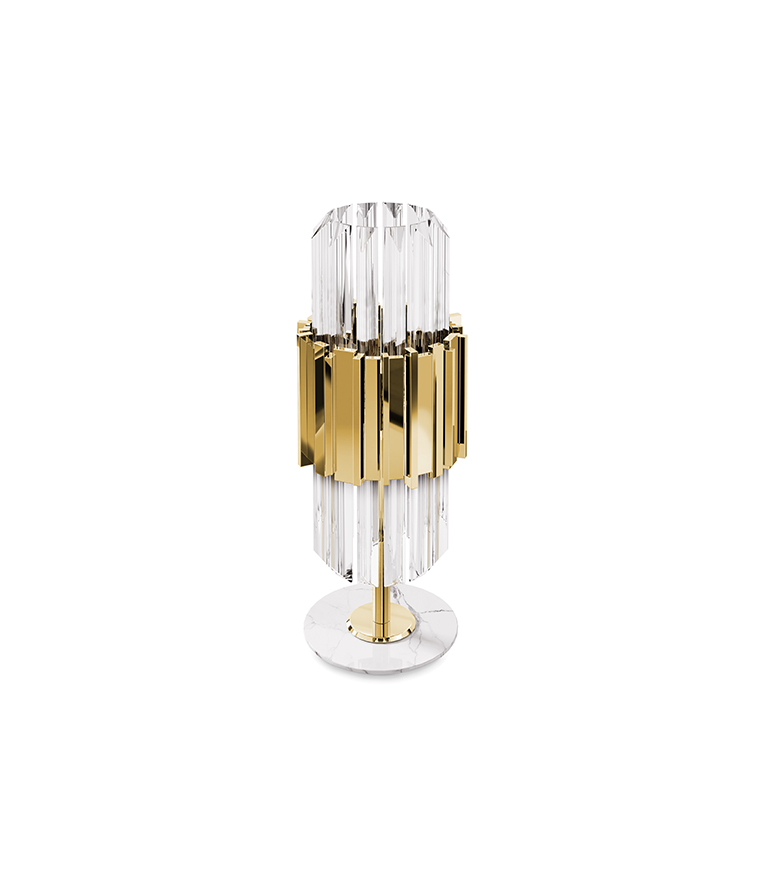 Empire Table Lamp - With Crystal Glass Tubes - Home'Society