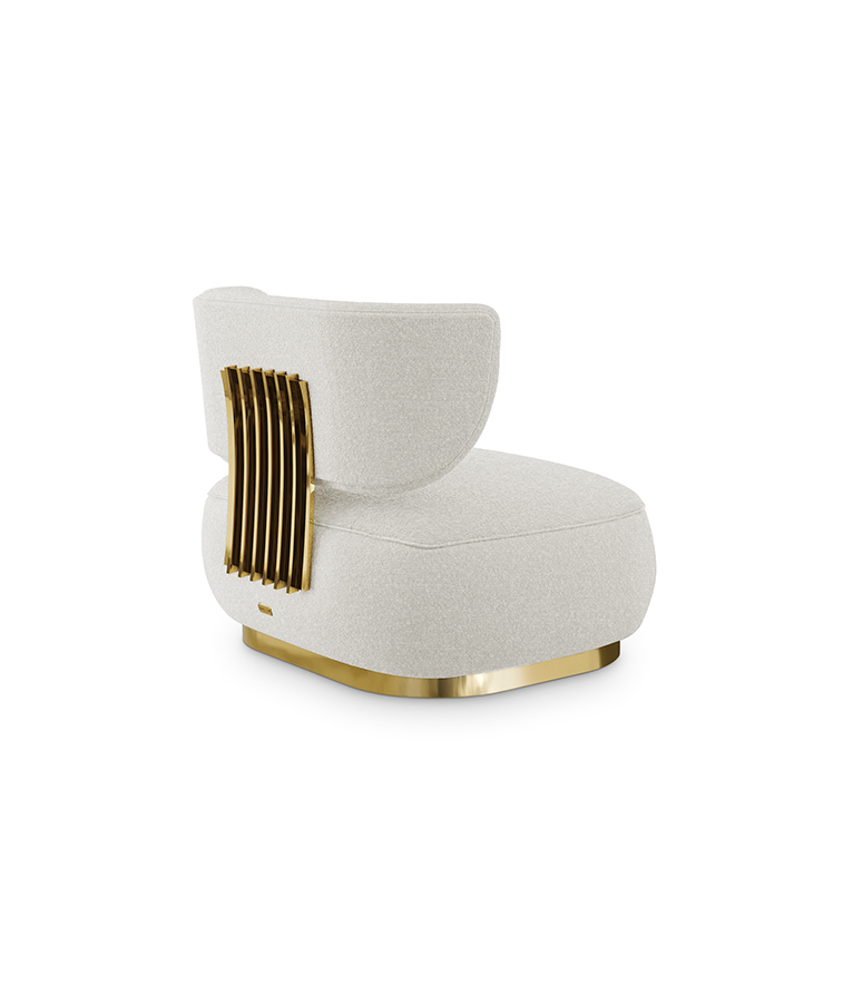 Talie Single Sofa: Upholstered in Monet Pearl Fabric - Home'Society