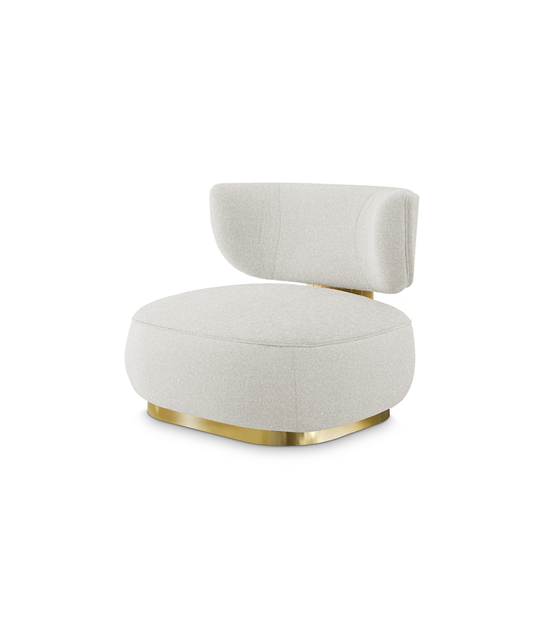 Talie Single Sofa: Upholstered in Monet Pearl Fabric - Home'Society