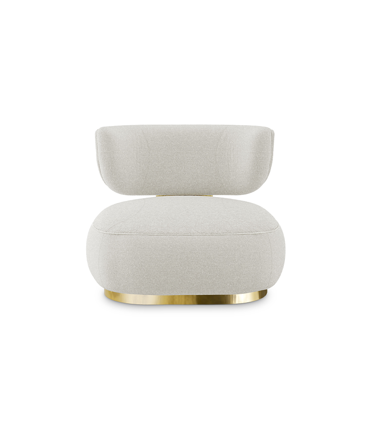 Talie Single Sofa: Upholstered in Monet Pearl Fabric - Home'Society