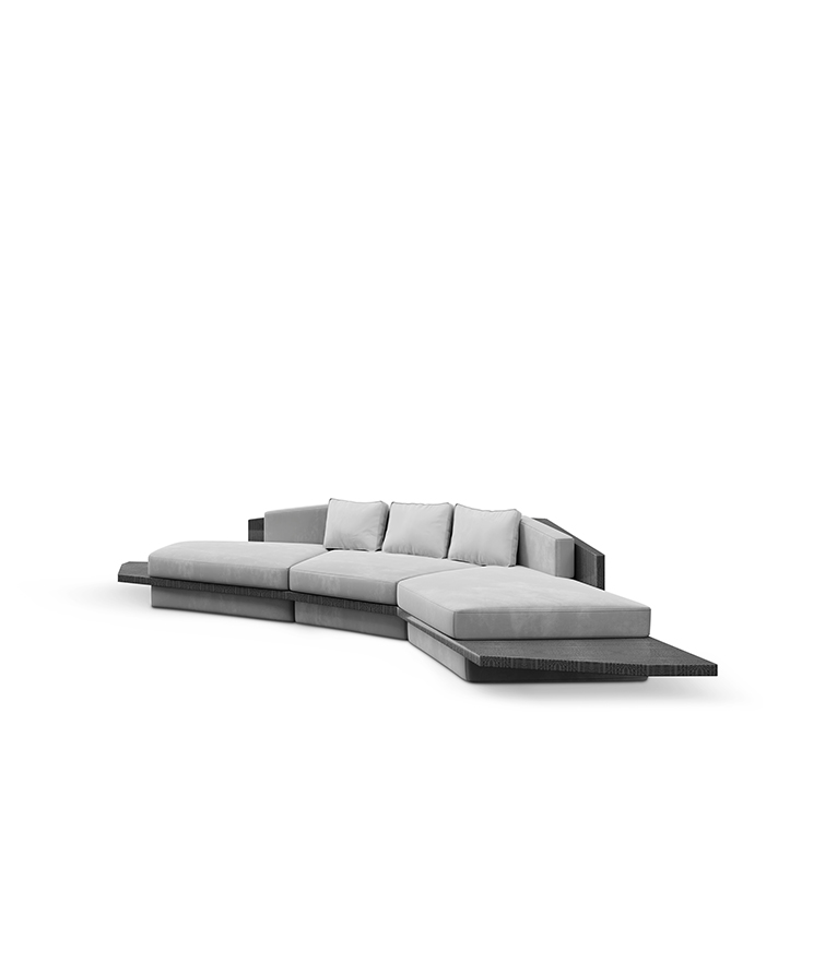 Algerone Angular Sofa: With Premium Materials - Home'Society