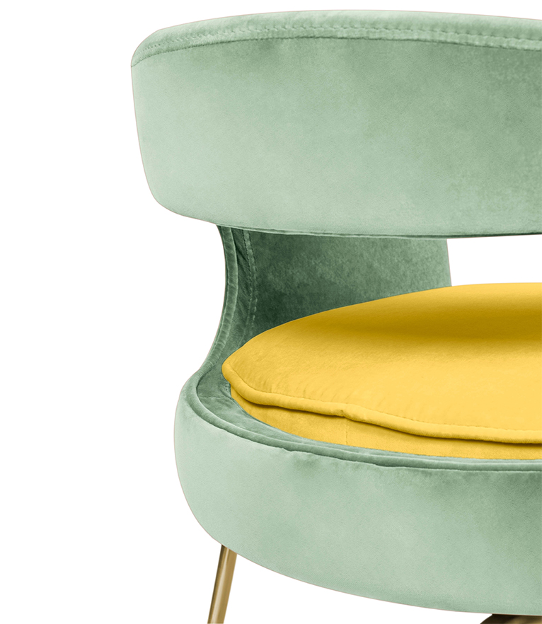 Ellen Dining Chair: Luxurious Upholstered In Velvet - Home'Society