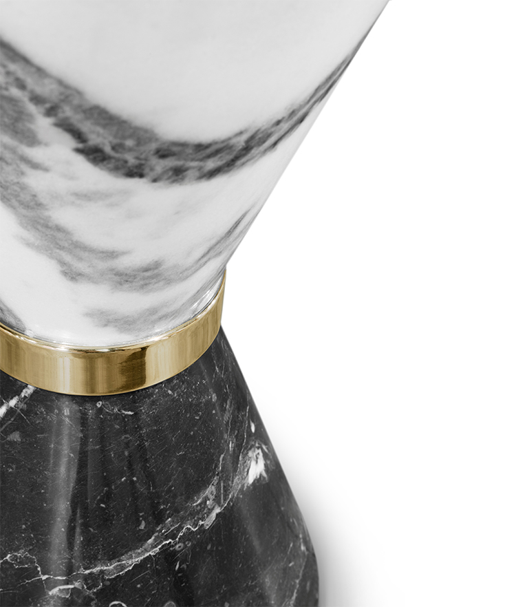 Vinicius Side Table: Made Of Nero Marquina and Estremoz Marble - Home'Society