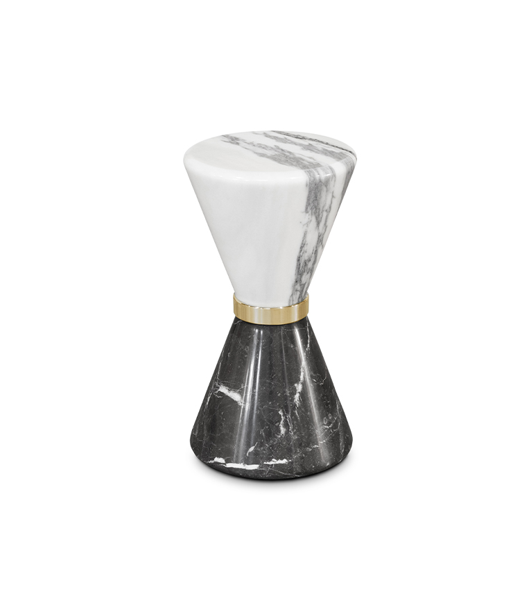 Vinicius Side Table: Made Of Nero Marquina and Estremoz Marble - Home'Society