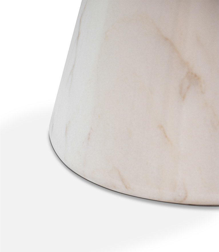 Vinicius Dining Table: In Solid Marble and Curvy Hourglass Shape - Home'Society