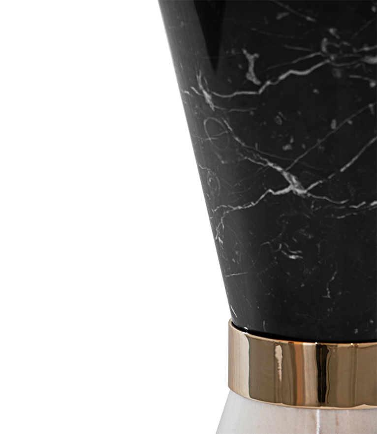Vinicius Dining Table: In Solid Marble and Curvy Hourglass Shape - Home'Society
