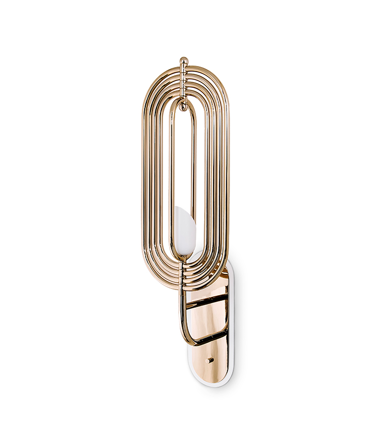 Turner Wall Light: With Brass Gold Finish - Home'Society