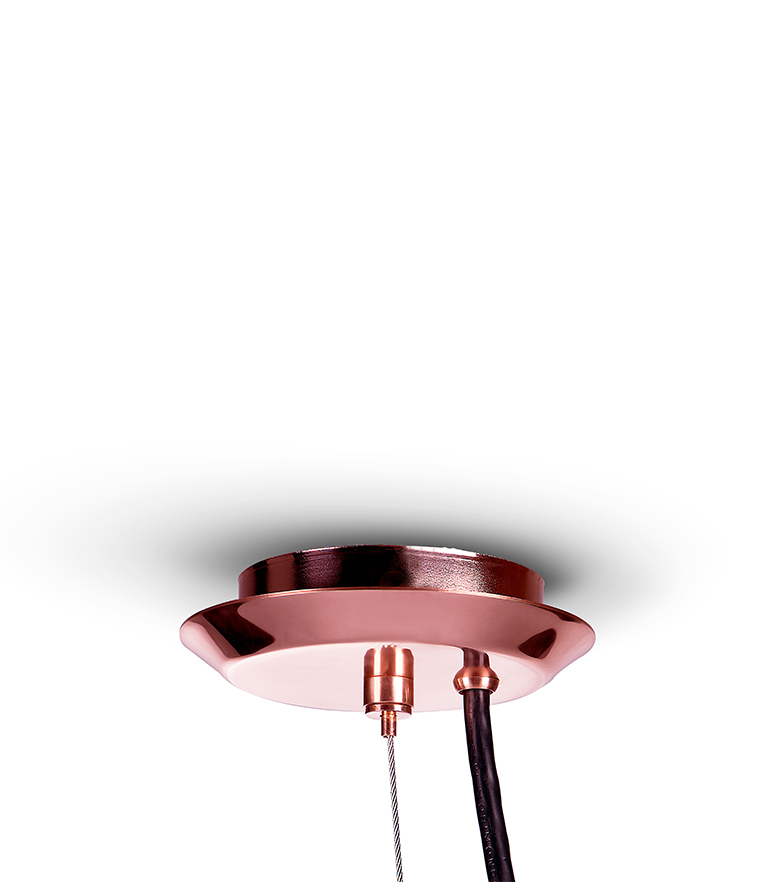 Matheny Pendant Light - Structure Made In Fine Rose Gold-Plated Brass For An Interior Design - Home'Society