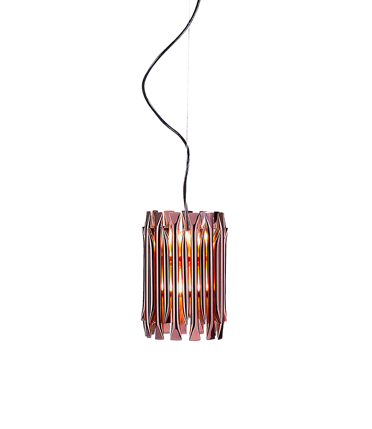 Matheny Pendant Light - Structure Made In Fine Rose Gold-Plated Brass For An Interior Design - Home'Society
