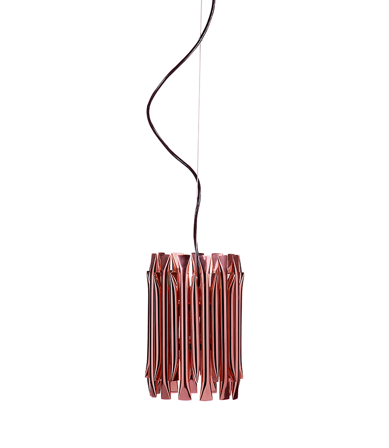 Matheny Pendant Light - Structure Made In Fine Rose Gold-Plated Brass For An Interior Design - Home'Society