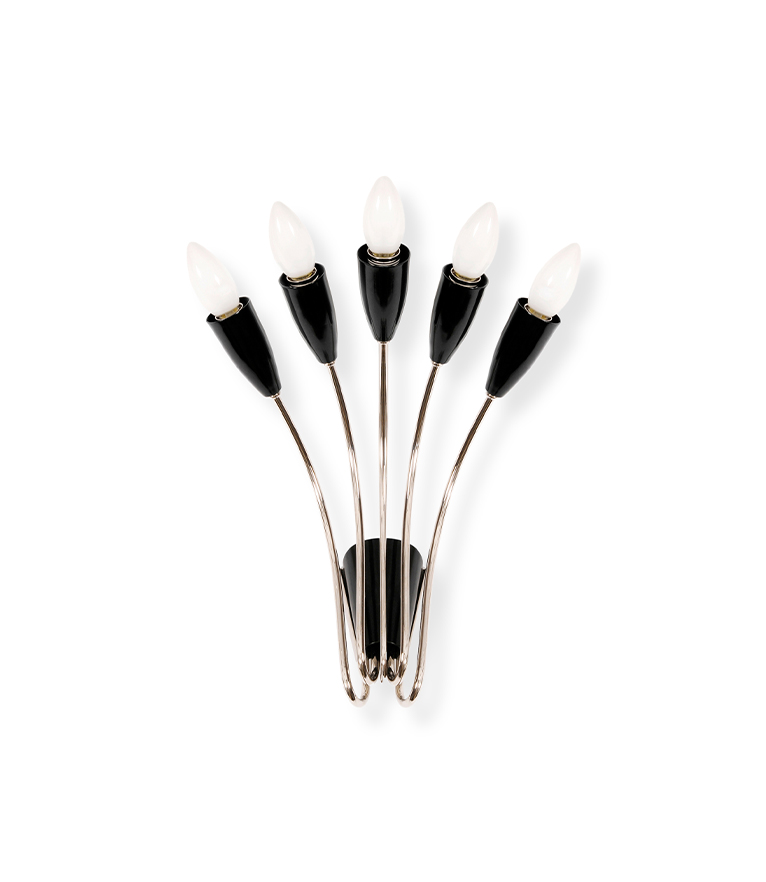 Nora Wall Light: Modern Elegance In Brass With Curved Arms - Home'Society