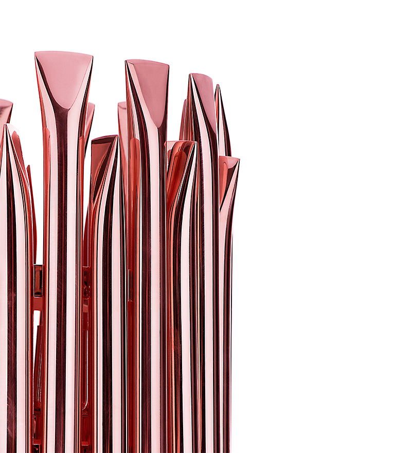 Matheny Pendant Light - Structure Made In Fine Rose Gold-Plated Brass For An Interior Design - Home'Society