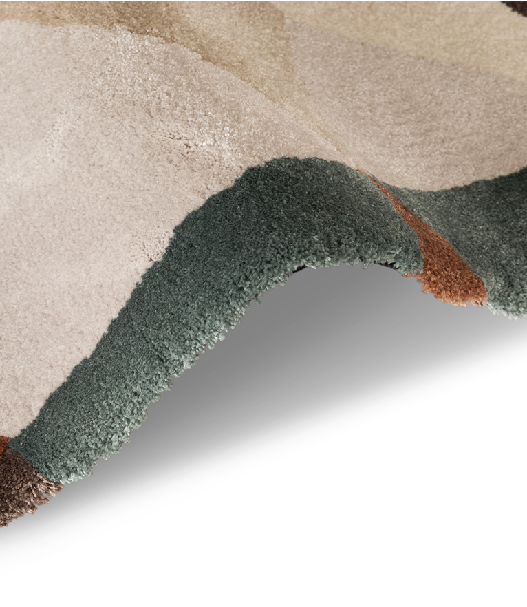 Diamond Area Rug: Hand-Tufted In Botanical Silk - Home'Society