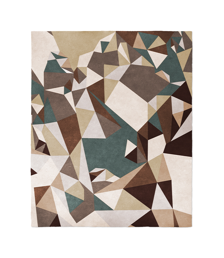 Diamond Area Rug: Hand-Tufted In Botanical Silk - Home'Society