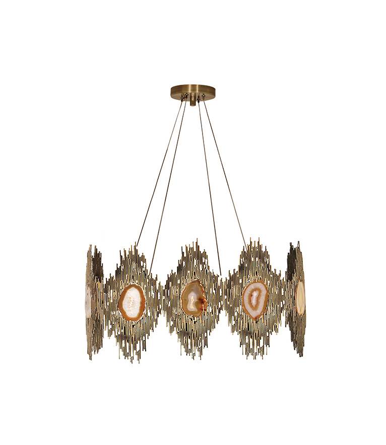 Vivre Chandelier: With Unique Agate Stones - Home'Society