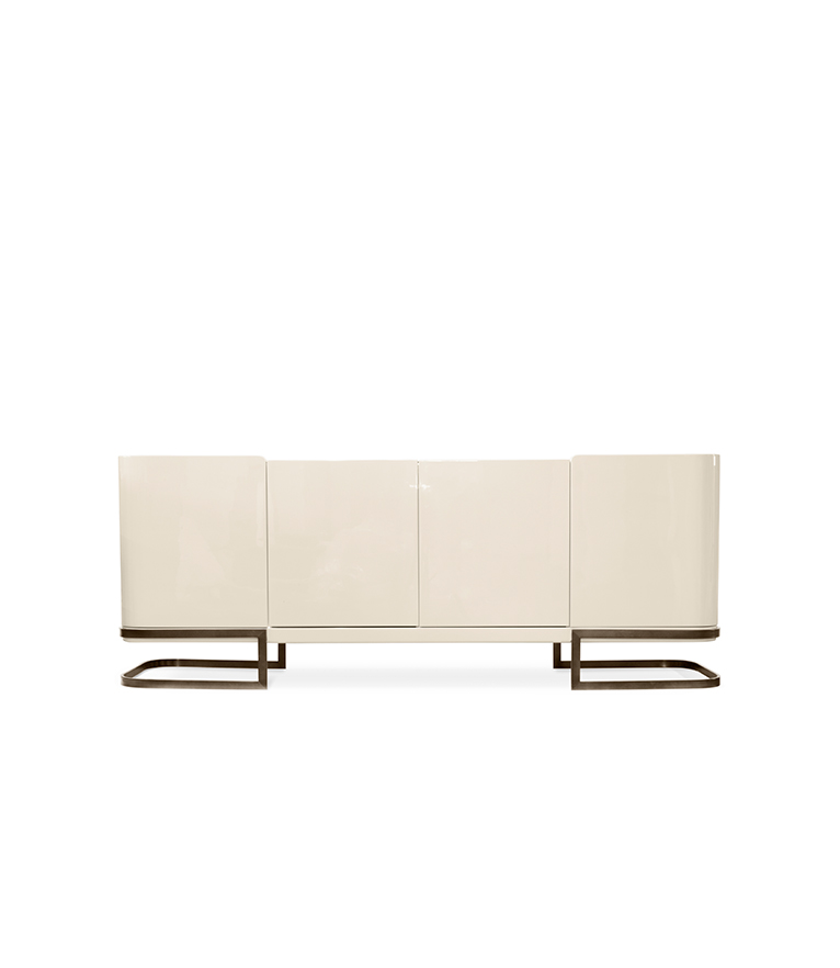 Latte Sideboard - In High Gloss Cream To A Minimalist Home Decor - Home'Society