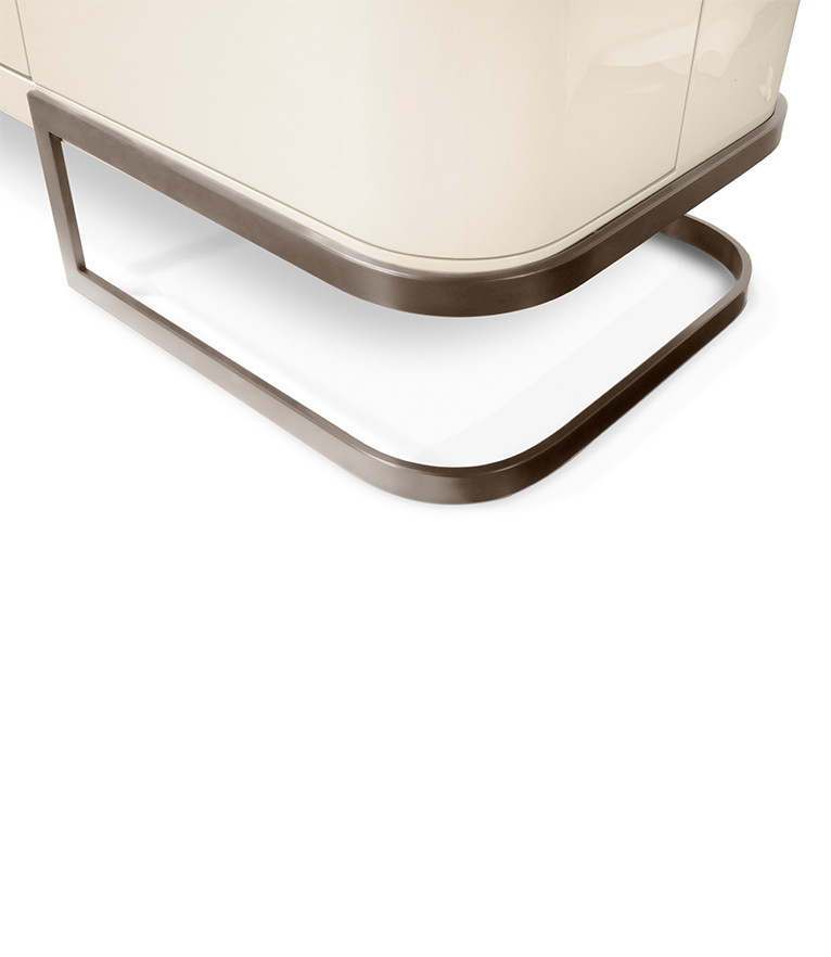 Latte Sideboard - In High Gloss Cream To A Minimalist Home Decor - Home'Society