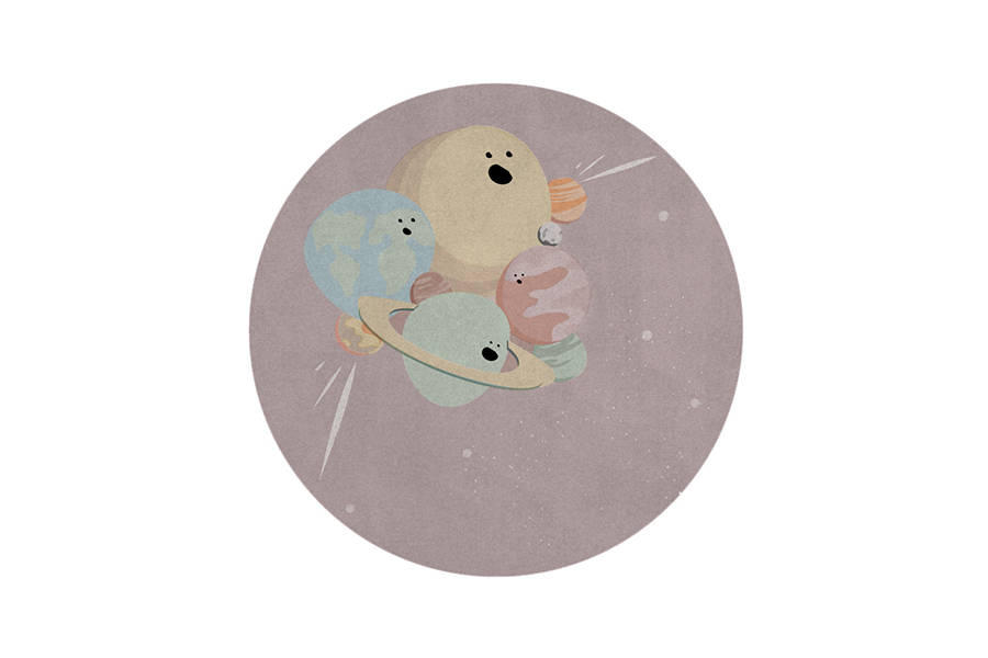 IV Planets Round Rug - Planets Of The Solar System