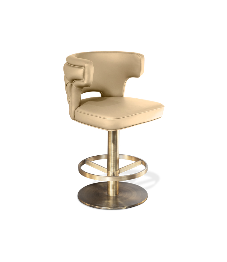 Kansas II Counter Stool - Upholstered In Synthetic Leather - Home'Society