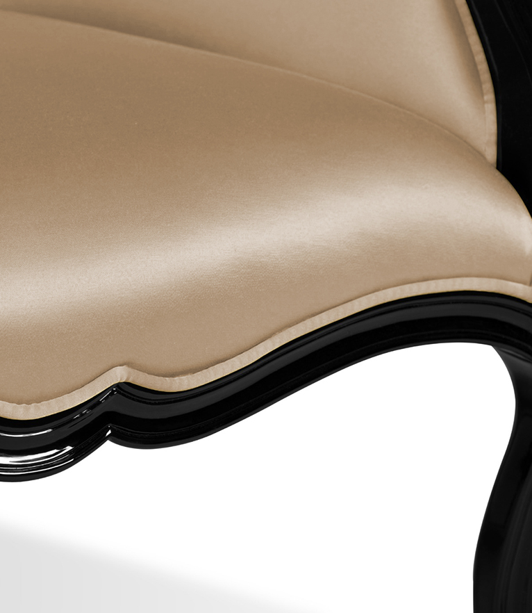 Namib Armchair - with Glossy Black Details Modern Classic - Home'Society