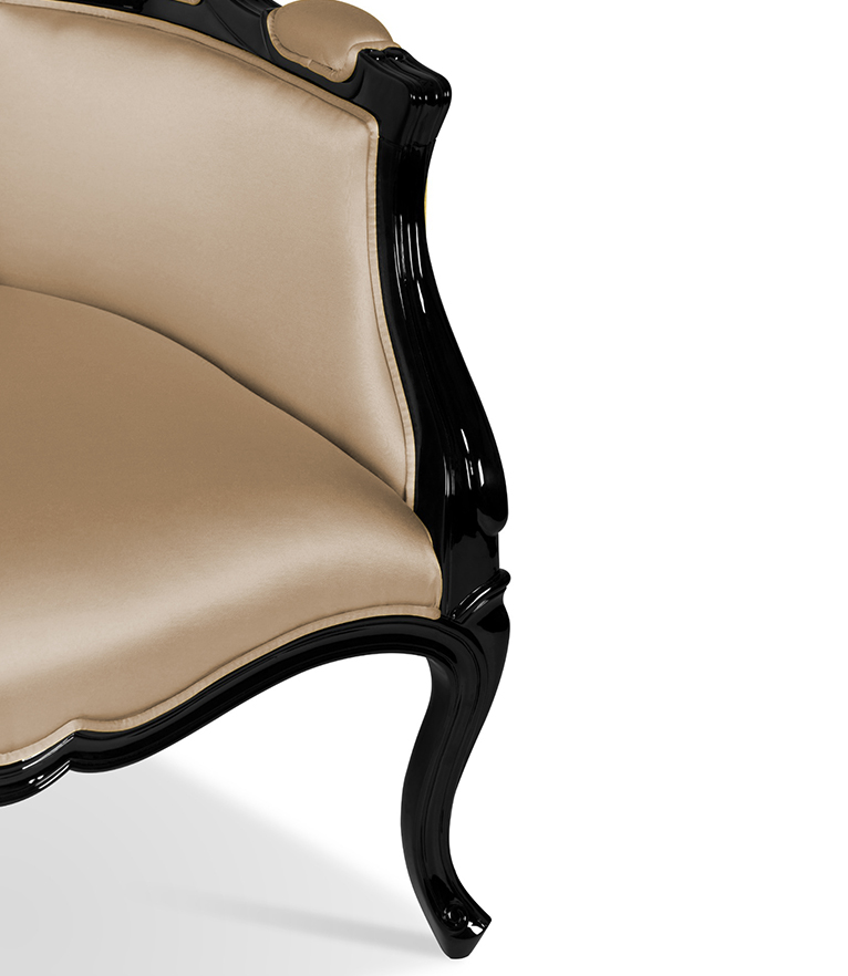 Namib Armchair - with Glossy Black Details Modern Classic - Home'Society
