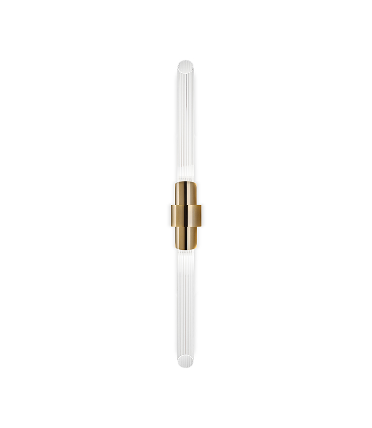 Tycho Wall Light - with brass with Gold Plated and Crystal Glass - Home'Society