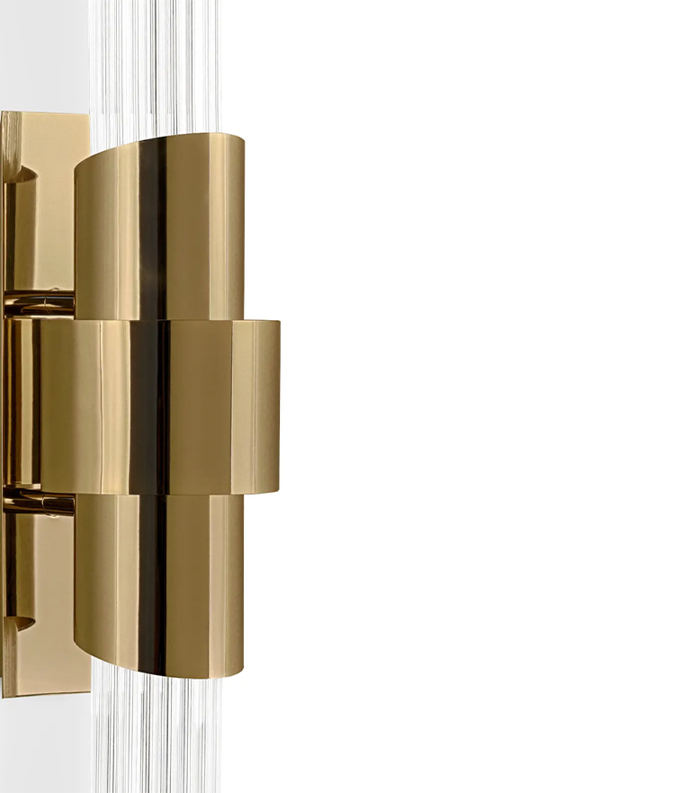 Tycho Wall Light - with brass with Gold Plated and Crystal Glass - Home'Society